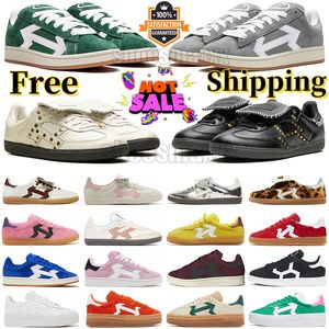 Free shipping casual shoes for men women designer platform sneakers Black White Gum Pink Velvet Red Green Suede Blue Silver mens womens outdoor sports trainers