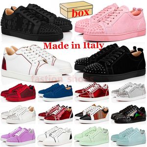 Made In Italy Red Dress Bottoms Casual Shoes Platform Luxury Paris Designer Sneakers Vintage Men Women Spikes Low-Top Leather Reds Sole Brand Bottom Loafers With Box