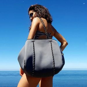 Bag Luxurious Shoulder Diving Fabric Neoprene Breathable Handbag Large-Capacity Casual Tote Top-Handle Bags