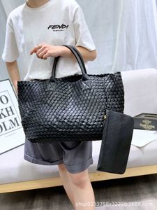 야채 바구니 토트 수제 짠 숄더 가방 큰 가방 2021 새로운 핸드 헬드 캐주얼 패션 직물 가방