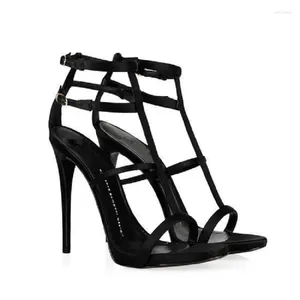 Sandálias estilo de verão Roman Roman Thaped Strappy de salto alto vestido de banquetes de tamanho grande diariamente sapatos femininos personalizados