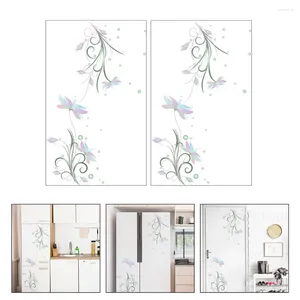 Wallpapers Fridge Floral Stickers Refrigerator Self-adhesive PVC Background Wall Decal Decorations