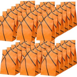 Gift Wrap 15/30 Basketball Ball Game Theme Paper Bags Kids Sport Birthday Party Decoratins Candy Treat Baseball Football Biscuit