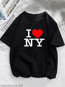 Womens T Shirts Women I Love NY York Graphic T-shirt Girl Y2K Harajuku Black Pink Red Tee Tops Female Funny Clothes Gift