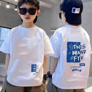 Tシャツサマーキッズ服ストリートウェアプリントTシャツ半袖トップボーイコットンティーオネッククールな子供