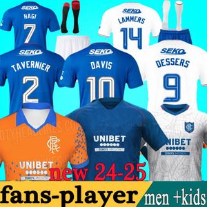 24 25 Rangers Trzecie koszulki piłkarskie 2024 2025 Koszulka piłkarska z Glasgow Colak Roofe Lundstram Hagi Barker Morelos Tavernier Kent Tillman FC Fashion Jr Men Kids Kit