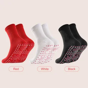 Kadınlar 2pcs Unisex Kış Kendinden Isıtma Sağlık Ağrısı Küfür Çorapları (Siyah)