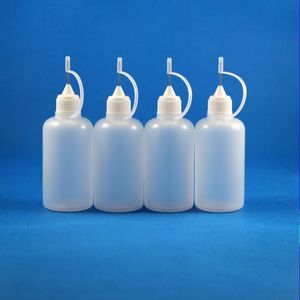 100 Sets/Lot 50ml Plastic Dropper Bottles Metal Needle Caps Rubber Safe Tip LDPE E Cig Vapor Liquid Flux Ink 50 mL Lnlen Pccai