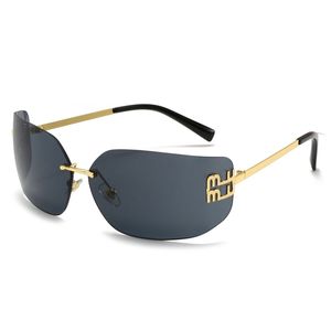 M Дизайнерские безрамные солнцезащитные очки Классические очки Goggle Outdoor Beach Sun Glasses для мужчины Женщина 7 ЦВЕТА.