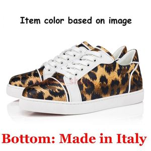 Made in Red Italy Dress Bottoms Casual Shoes Platform Paris Designer Sneakers Vintage Men Women Spikes Low top Leather Reds Sole Brand Bottom Loafers with Box 668