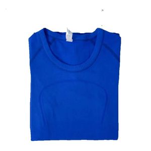 Lu-088 Women Yoga T-shirts Camisetas de alta elástica em execução respirável Top de secagem rápida de manga curta Ciclista esportiva Wear 8329 5169 569