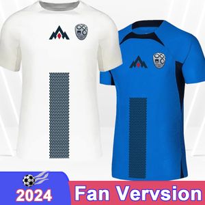 2024 Slowenien Herren Fußball -Trikot -Nationalmannschaft Brekalo Bijol Lovric Kurtic Vipotnik Home White Away Blue Football Hemden Erwachsene Uniformen