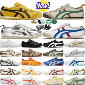 Med Box Onitsukas Tiger Mexico 66 Sneakers Mens Womens Casual Shoes Running Tokuten Kill Bill Birch Black White Blue Silver Silver Sport Outdoor Trainers