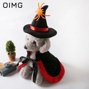 Hundkläder oimg rolig halloween kostym för bichon poodle schnauzers stiliga coola husdjur klädkatter hundar mantel hatt set