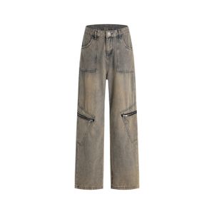 Jeans Pants For Men Women Washed Pocket Trousers