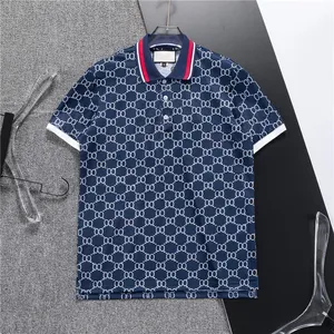 Designer polo skjortor män lyx polo casual män polo t shirt orm bi brev tryck broderi mode high street mens polos