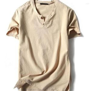 القمصان غير الرسمية للرجال بالإضافة إلى الحجم الصيفي قميص 5xl 6xl 7xl 8xl 9xl 10xl الكتان قصير الأكمام الكبيرة 5 لون