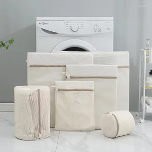 Borse per lavanderia 6 pezzi/set di sacchetti di lavaggio a miele beige bianchi set di vestiti sporchi reggiseno per lavatrice per lavatrice
