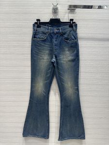 Дизайнерские джинсы 2024 Новый весенний летний модный бренд с такими же брендами такого же стиля роскошные женские брюки 0513-12