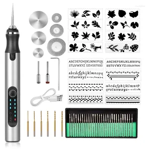 Electric Engraving Tool Kit USB Cordless Rechargeable Pen For Carving Wood Metal