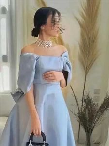 Runway Dresses Simple Ball Saudi Arabia Off the Shoulder Ball Dress Formal Occasion Bow Floor Dress Charming Evening Dress 2024