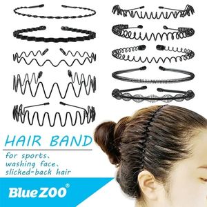 Blue ZOO Men's Hair Band Women's Wash Headband Clip Sports Back Head Press Bundle Headwear 10 Styl