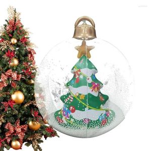 Party Decoration Inflatable Christmas Decorated Ball 24 Inch Outdoor Indoor Hanging Decor Giant Light Glow Large Balls Balloon