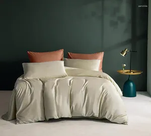 Sängkläder sätter Bonenjoy Set Egyptian Cotton Luxury Super Soft Däcke Cover med sängkläder Solid Color Bedclothes Hög kvalitet