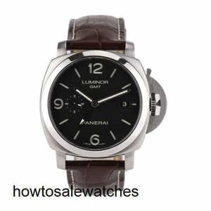 Diving Wrist Watch Panerai LUMINOR1950 Series 44mm Diameter Automatic Mechanical Men's Watch Watch PAM00320 Stainless Steel Date Display Dual Time Zones