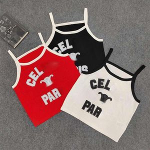 Дизайнер жилетов Leisure Celinnes Tank Top Luxury Fashion Fashion Randeveless Женские танки Camis сладкий буква майка вершина шелковой тренд