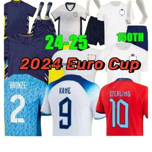 Футбольная рубашка Англии Bellingham Home Away Soccer Jerseys Rice Saka Foden Rashford Sterling Stones Grealish Kane Men Fan Fan