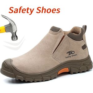 Kaynak Güvenlik Botları Erkekler için Antishasing Construction Work ayakkabıları delinmez 240511