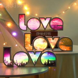 Liebesbrief Leuchtkiste Romantische Valentinstag Room LED Dekorative Nachtleuchte Vorschlags Geschenkbrieflicht Licht Licht