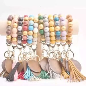 Tassels Wood Party Keychain Bracelet Favored Favor Favor de disco personalizado Oranamento ORANIO