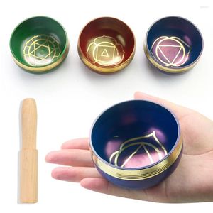 Dekorativa figurer Buddhism Tibetan Kailash Singing Bowl Nepal Chakra Meditation Yoga Healing Relax Audio Heart Djup Solid Copper