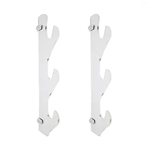 Krokar 1Pair Easy Install Portable Home Decor Acrylic Universal Accessories Hook Display Stand Gift Wall Mounted Sword Rack för Katana