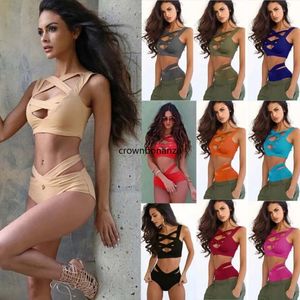 10 Colors Summer Women's Bundled Style Sexy Swimwear Casual Two-piece Set Swimsuit Lady Sexy Bikini Swimsuits Size S-XL