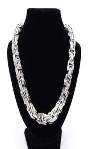681215 mm hoher Qualität aus rostfreiem Stahl Silber Farbe SRONG HANDMADE BYZANTINE BOX LINK Kette Men039s Halskette oder Armband 1PCS4708429