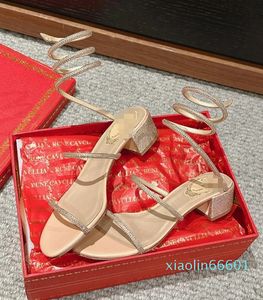 Rene Caovilla Cleo Women Sandals Scarpe 2024 tacchi da sposa Lady Gladiator Sandalias con scatola EU35-43