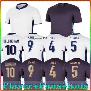 England fotbollsskjorta fotbollströjor 2024 25 HOME National Football Englands Kane Sterling Saka Rashford Shirt Sancho Mount Grealish Men Kit sätter uniformer