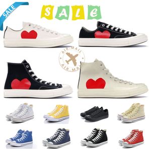 Designer Sapatos casuais 1970 Classic Canvas Homem Mulheres Sapatos 1970 Love Black White All For Star Big Eyes Midsole Jam Chuck Triple High Low Nome em conjunto 70 tênis