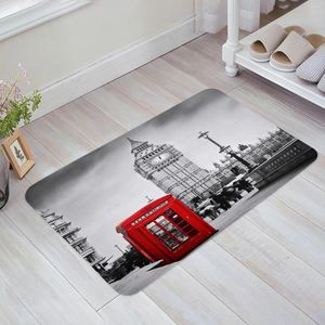 Mattor Tower of London UK Big Ben Floor Mat Entré Dörr vardagsrum kök matta icke-halkmatta badrumsdörrat heminredning