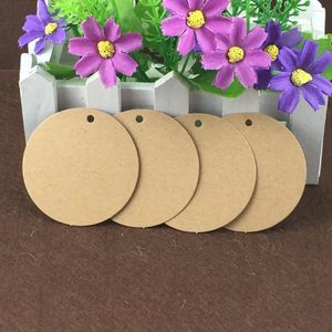 Party Decoration 600pcs Label Cards Blank Brown Kraft Paper Hang Tags Wedding Favor Gift 6x6cm