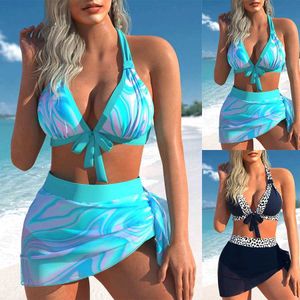 Mutada de banho feminina New Summer Beach Beach Bikini de duas peças de roupas de banho azul rosa de renda de renda de renda praia S-6xl J240510