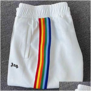 Mens Pants Designer Letter Printing Trousers Fashion Rainbow Jogging Stripes DString Slacks Men Outdoor Sweatpants Drop Leverans Appear OTL1L