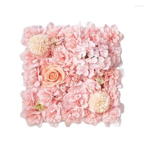 Dekorativa blommor 35 cm Artificial Wall Panel 3D Mix Flower Backdrop Arch Faux Rose For Party Wedding Bridal Shower Outdoor Decoration