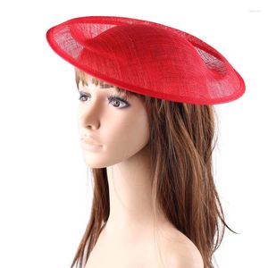 Berets 3 Color 30CM Big Fascinator Base Saucer Inspired Hat DIY Hair Accessories For Womens Party Millinery