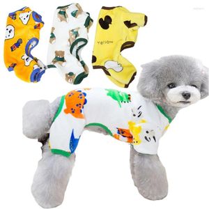 Собачья одежда осень зимняя одежда для домашних животных мультфильм комбинезон для собак каваи бархат -пижама флисовый пальто