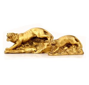 Tiger Lucky Feng Shui Chinesische Zodiac -Tiere Statuen Figuren Fengshui Vermögen viel Glück Statue Home Dekoration Display Artcraft4991579