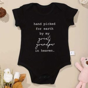 Rompers My great grandfather handpicked newborn boys and girls clothing cotton black baby Onesie gift aesthetics for Earth in heaven Rope BebeL2405